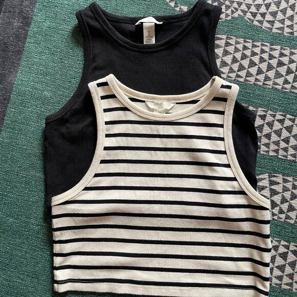 H&M Tops - Cotton Crop Tank Tops